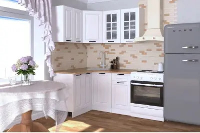 Кухонный гарнитур "Белый вегас" 1200х1400мм